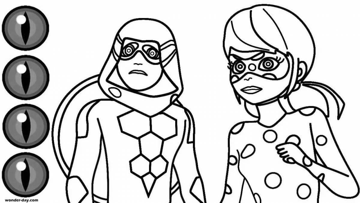 Rampant ladybug coloring page