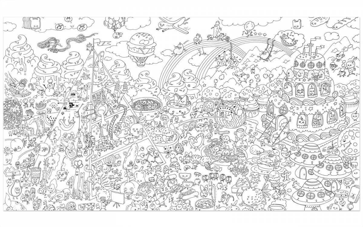 Creative partial large coloring book
