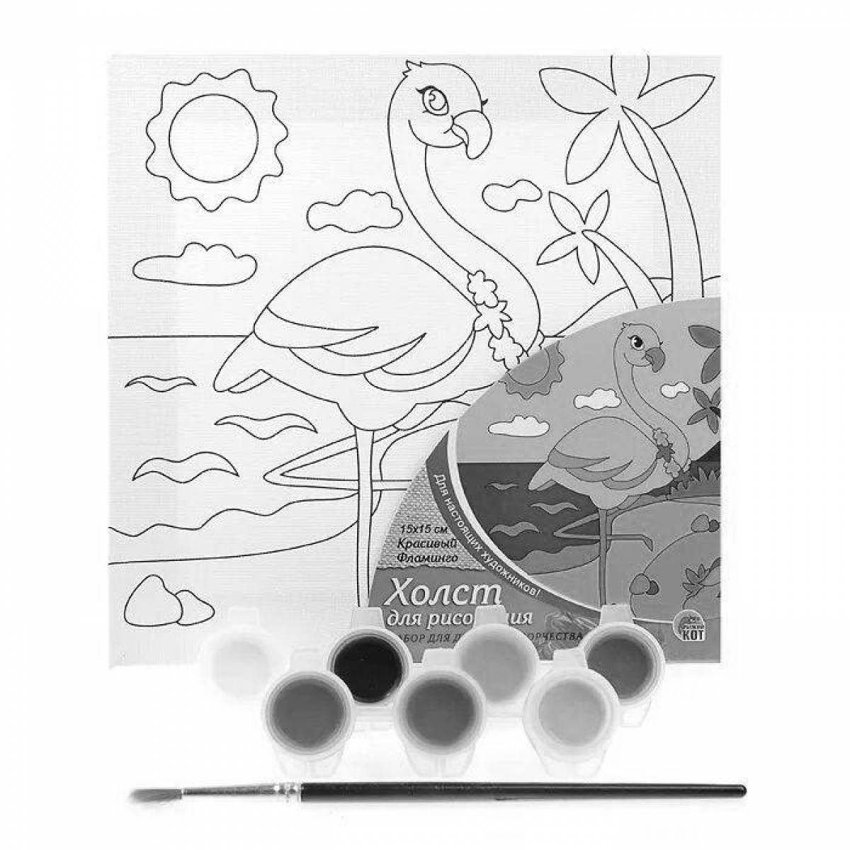 Coloring playful ginger cat by numbers