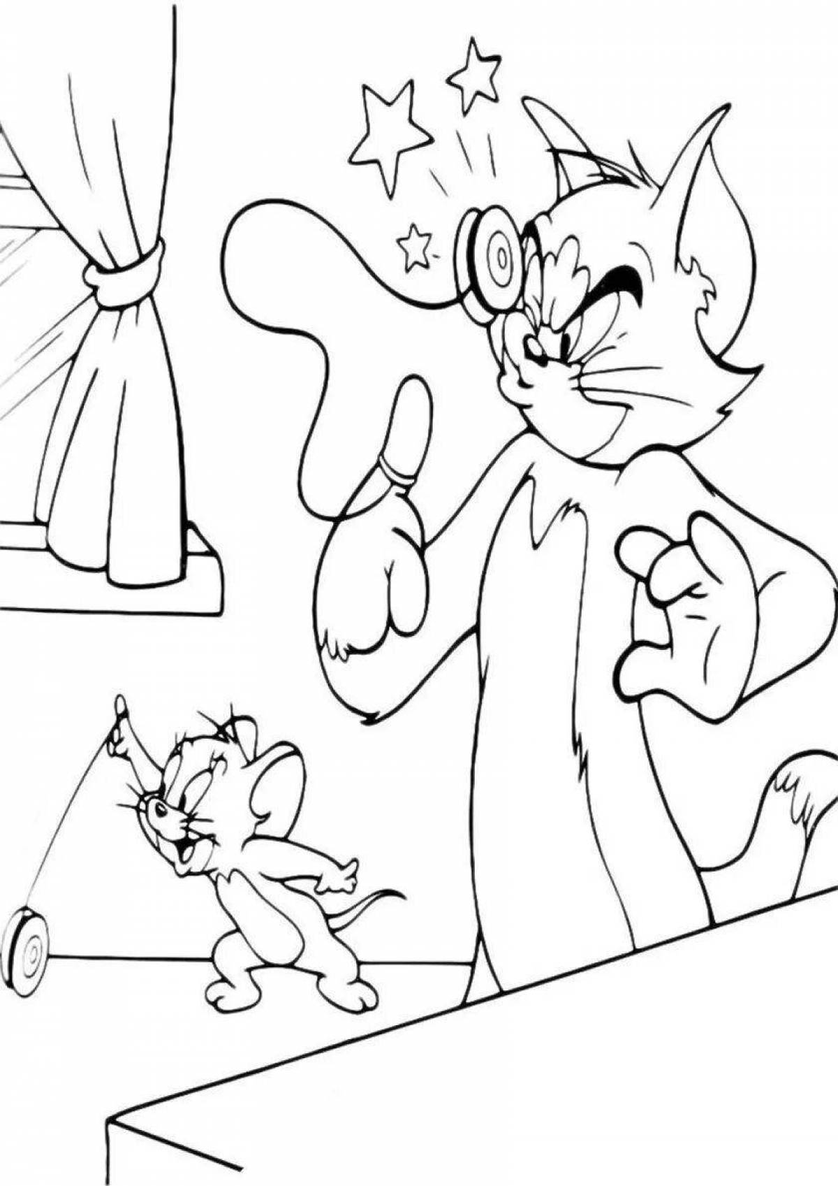 Colorful tom and jerry coloring game