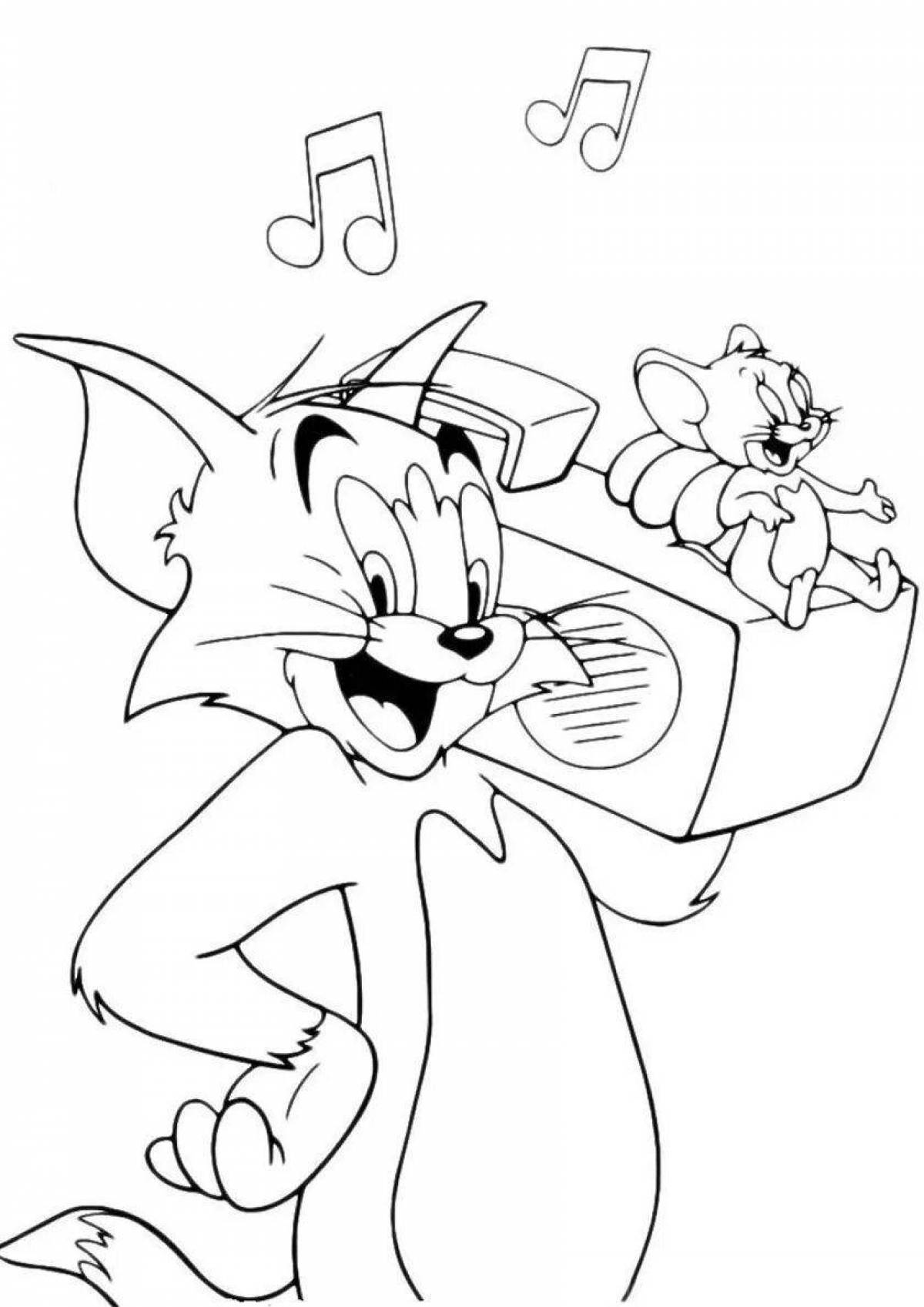 Exciting tom and jerry coloring game