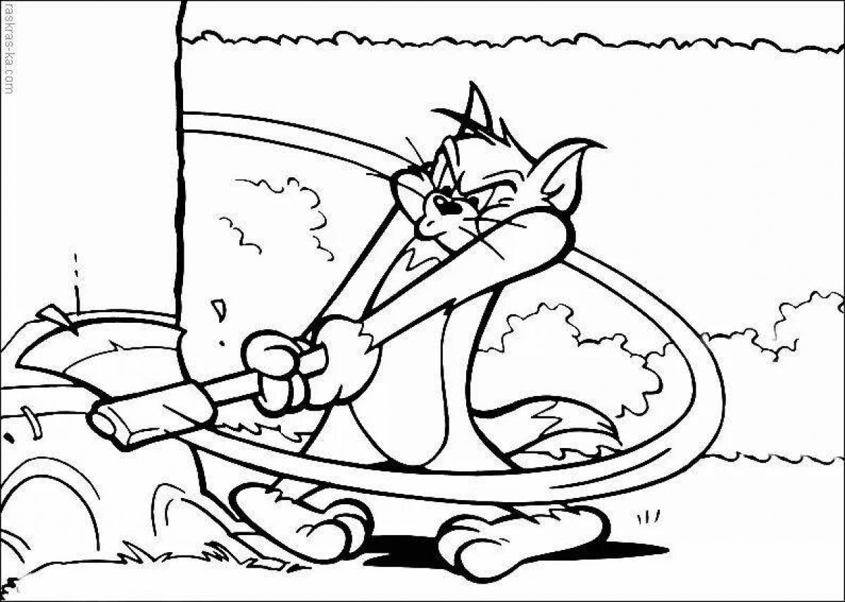 Amusing game tom and jerry coloring book
