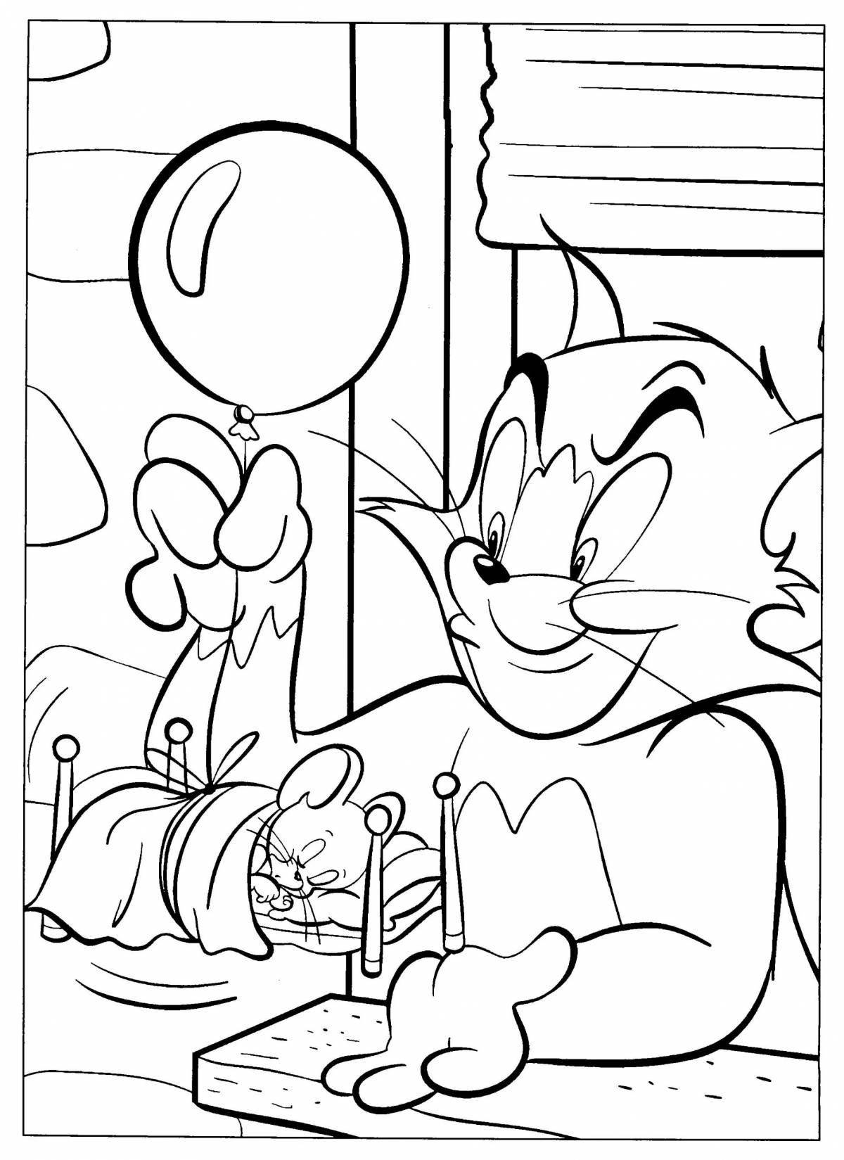 Colorful tom and jerry coloring game
