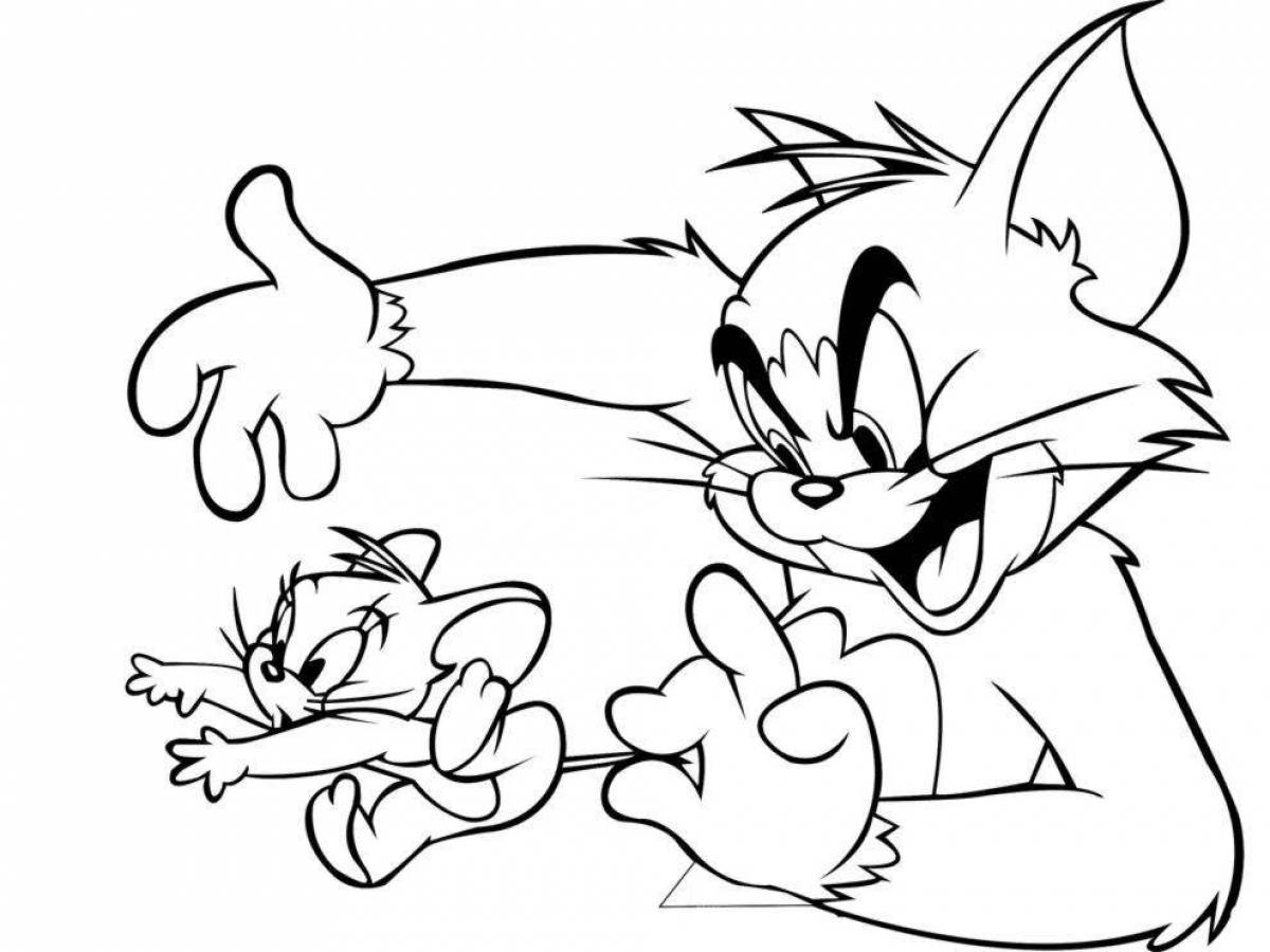 Colour-obsessed tom and jerry coloring pages