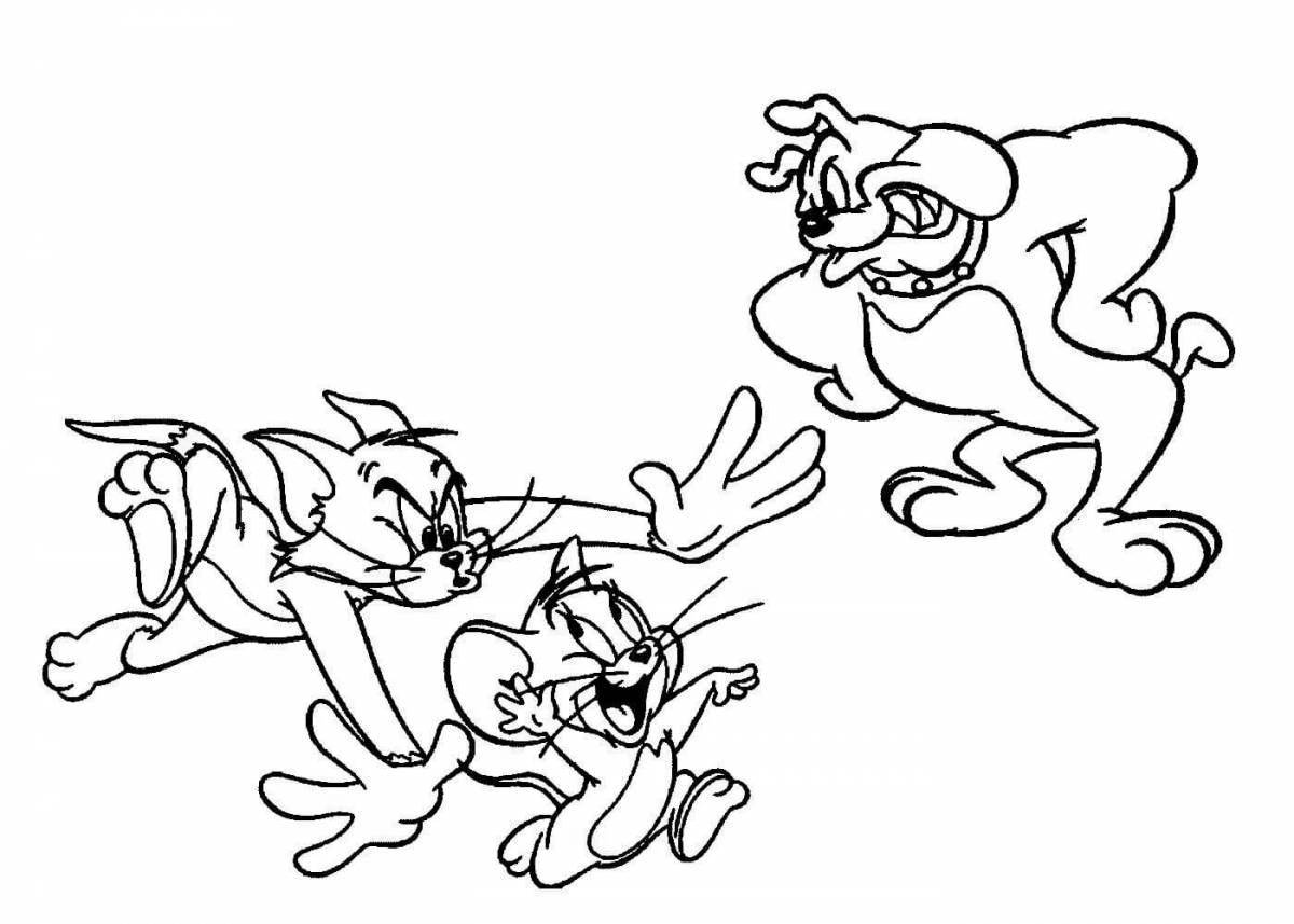 Crazy color tom and jerry coloring game