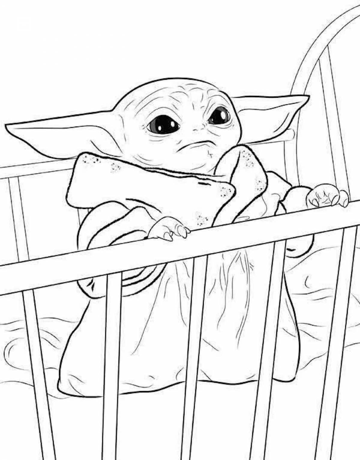 Colorful star wars food coloring page
