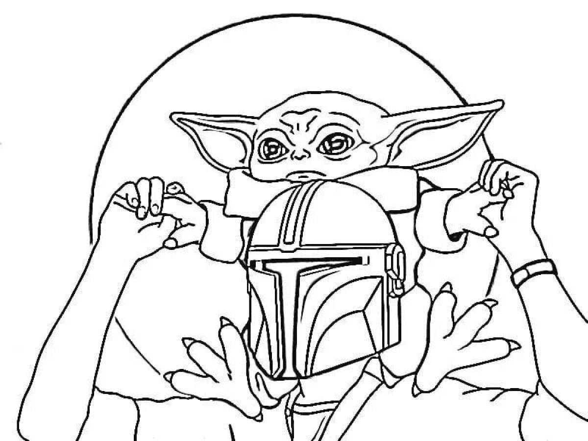 Bright star wars food coloring page