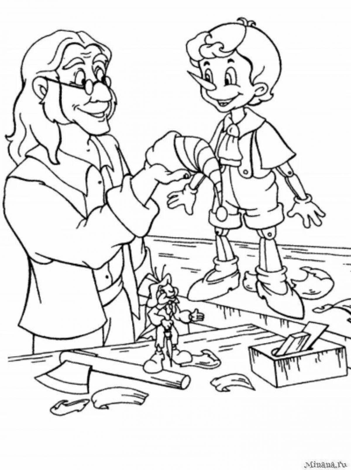 Coloring page glorious pinocchio