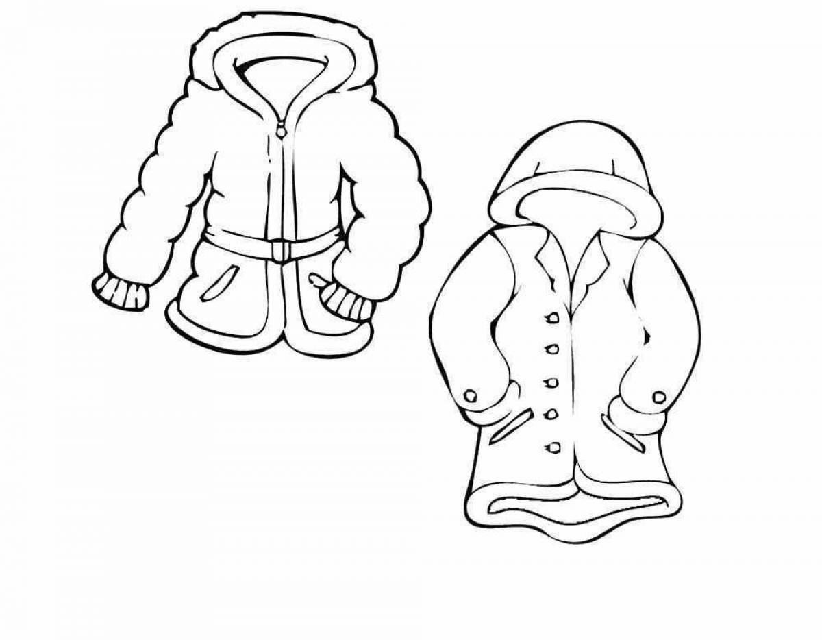 Coloured winter clothes for preschoolers