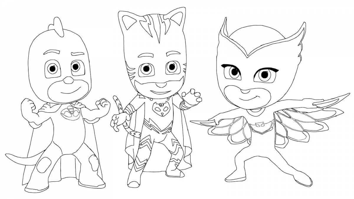 Dynamic coloring page for masked characters