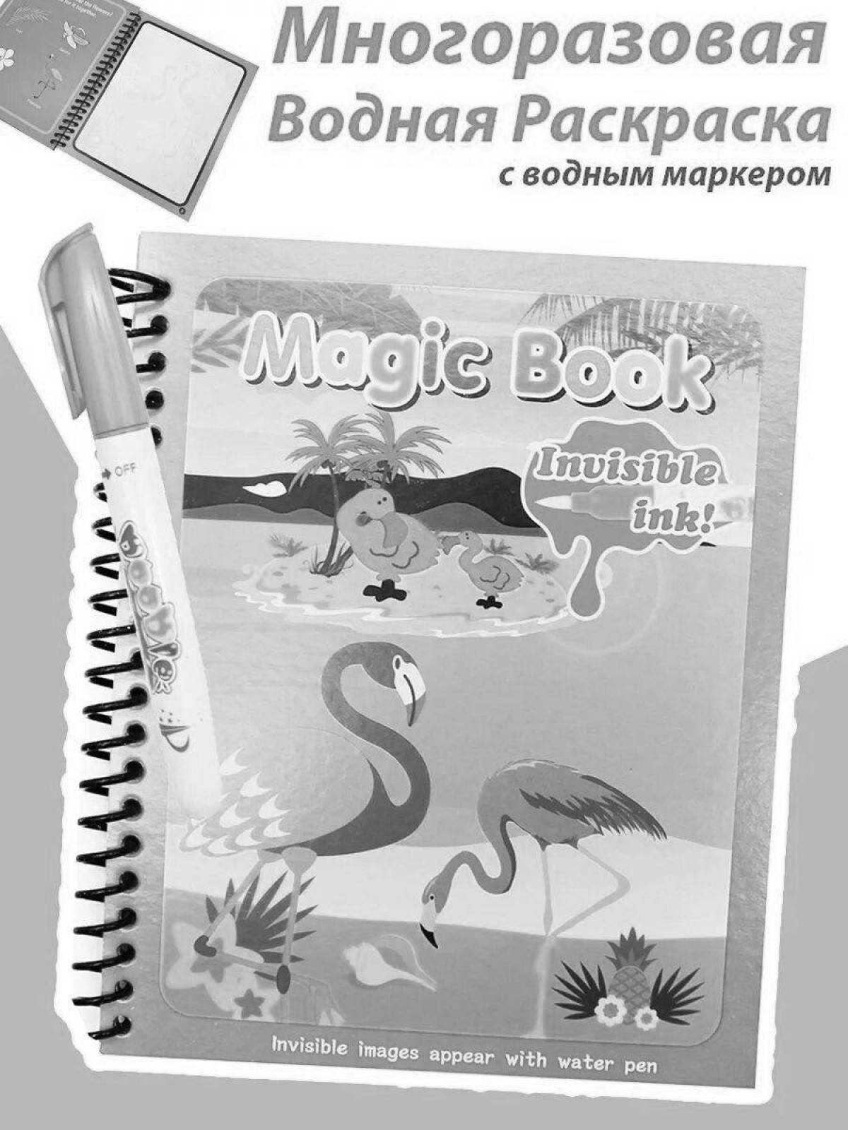 Attractive water coloring with reusable marker