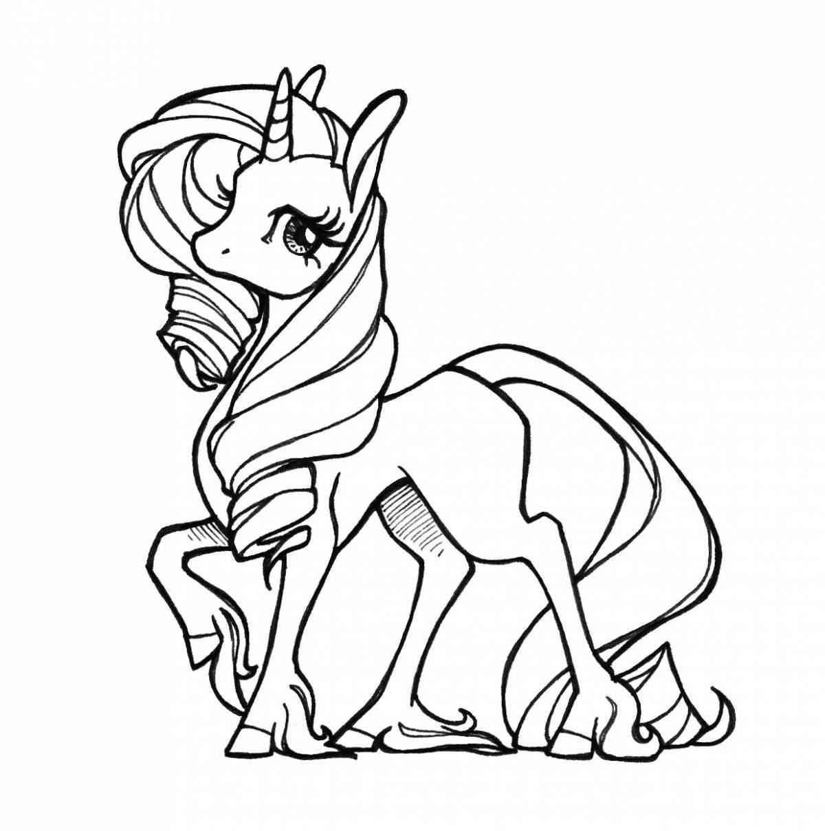 Величественная раскраска my little pony unicorn