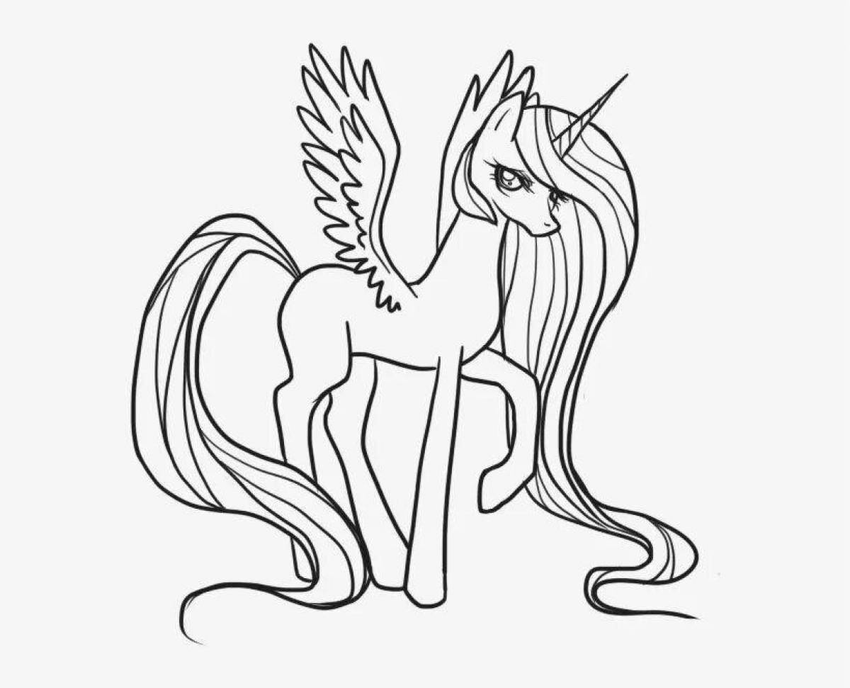 Живая раскраска my little pony unicorn