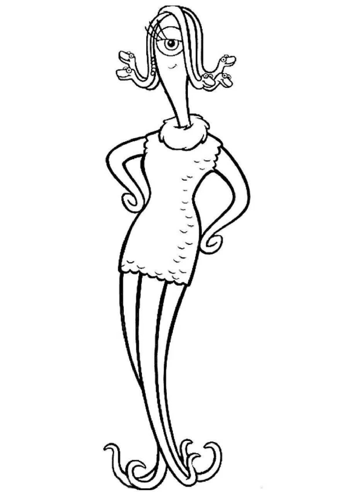 Amazing coloring pages long-legged mom girls