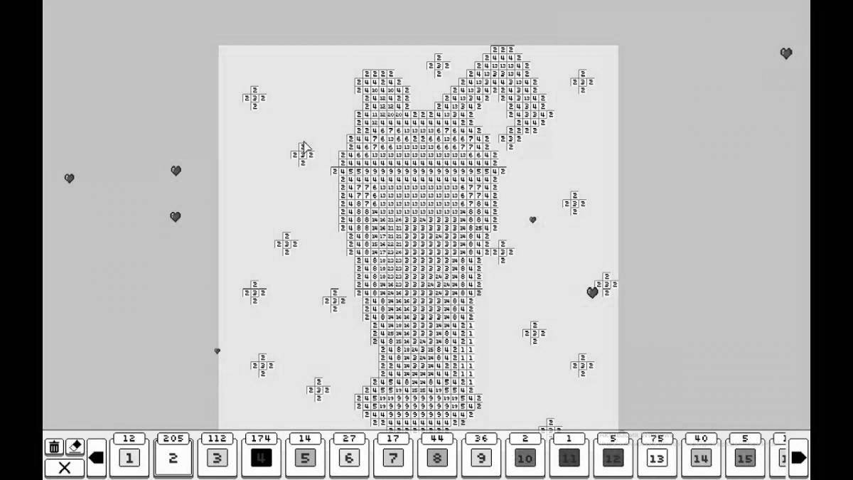 Bright pixel art by numbers evil