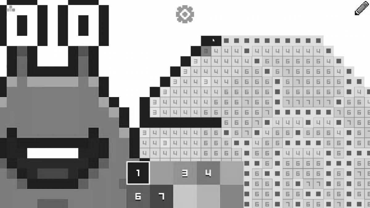 Tempting pixel art by numbers evil