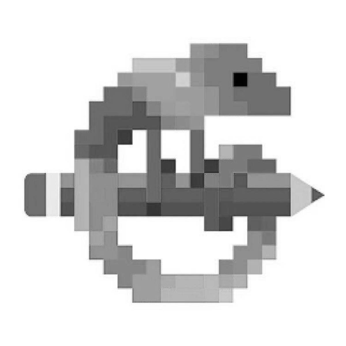 Dramatic pixel art by numbers evil