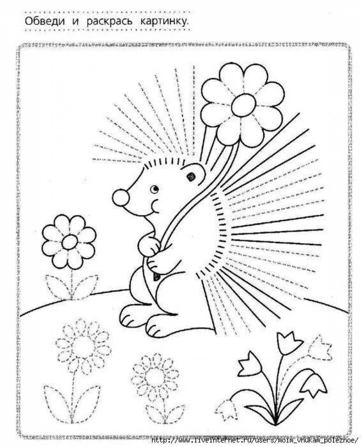 Fun coloring for preschoolers getting ready for school