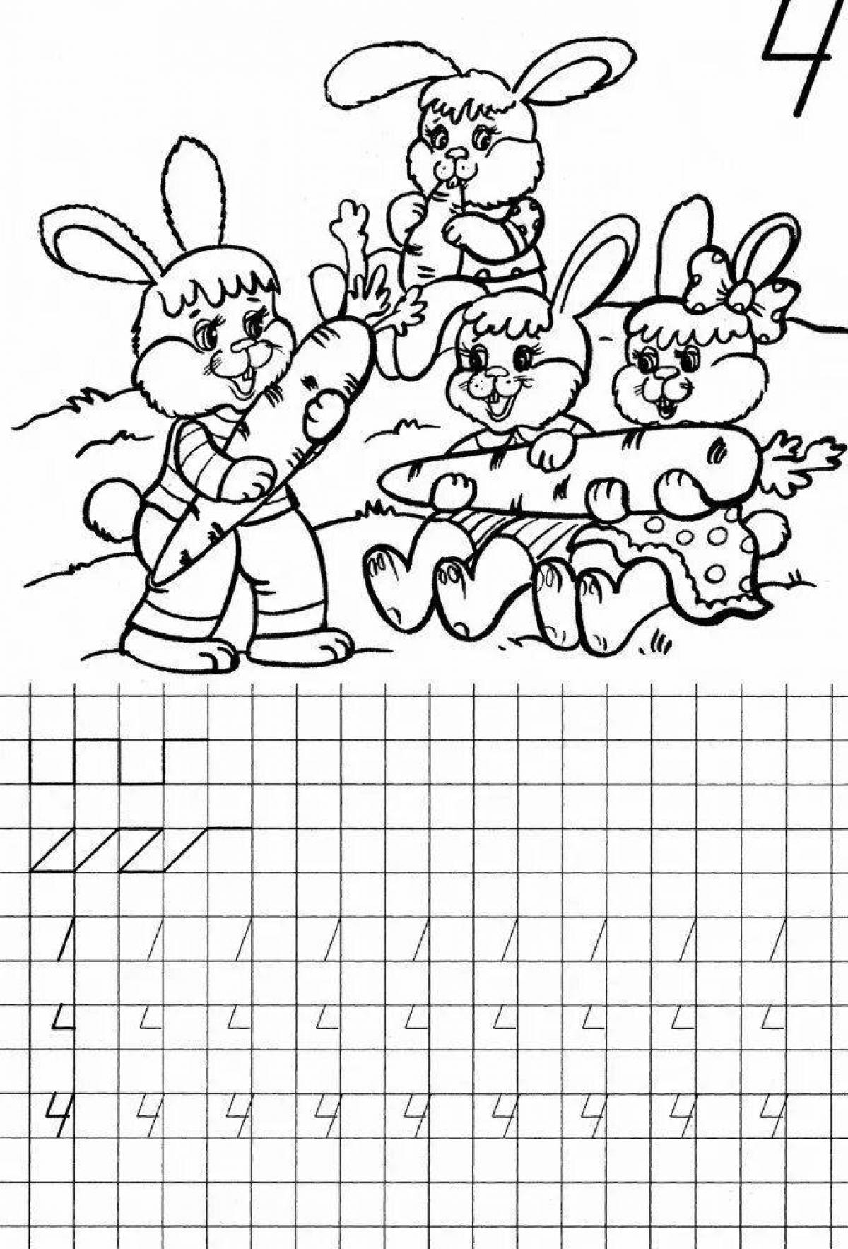 Fun coloring book for preschoolers getting ready for school