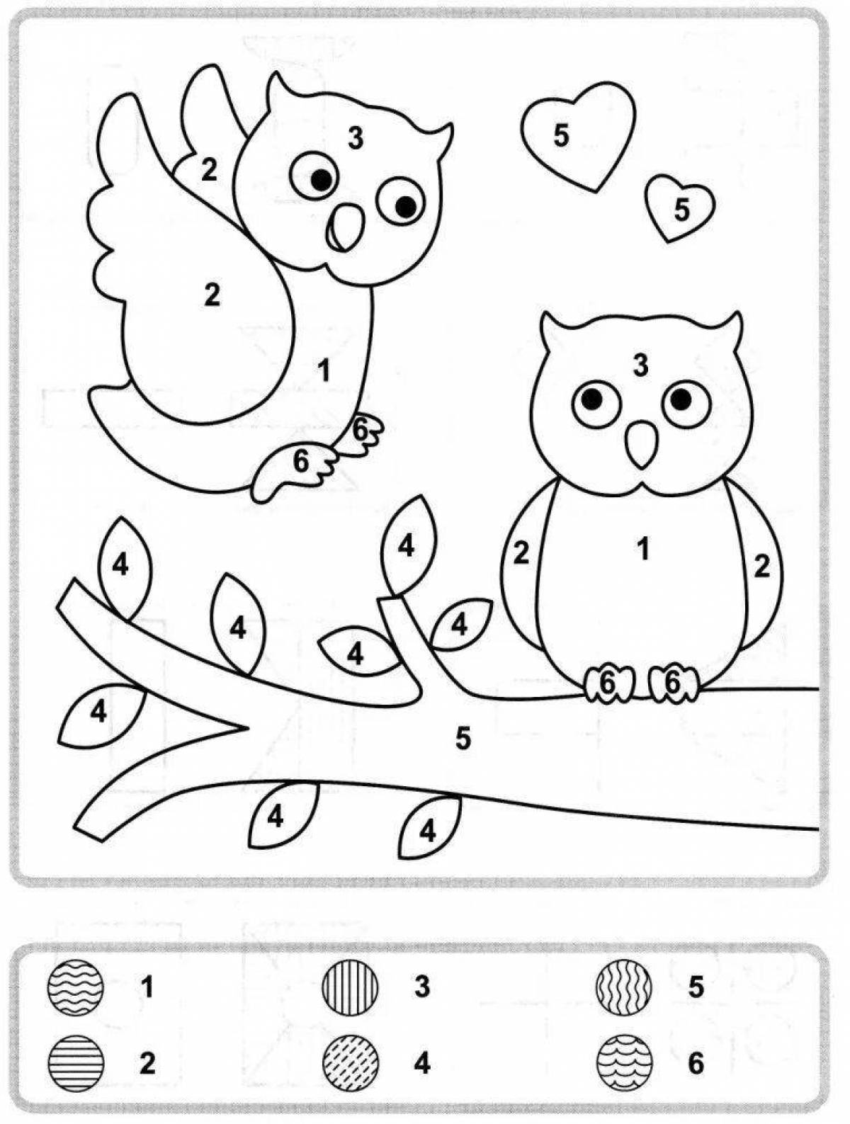 Coloring book for preschoolers getting ready for school