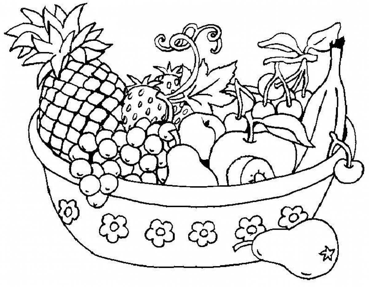 Эффектный натюрморт с фруктами и вазой