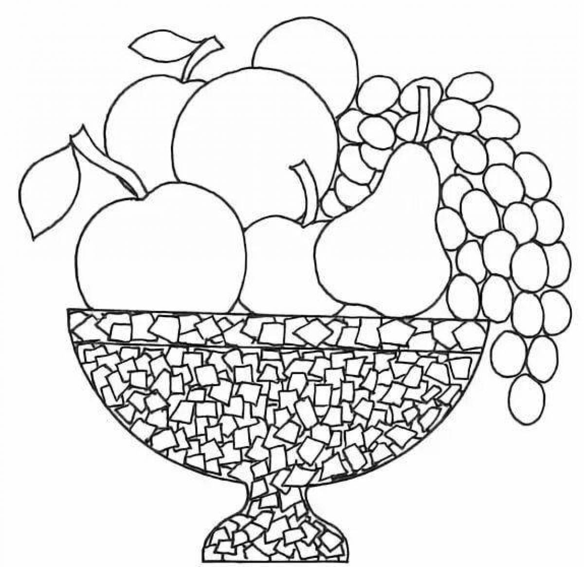 Натюрморт с фруктами и вазой #2