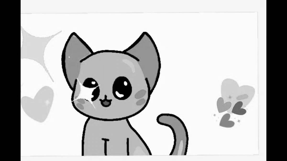 Раскраска Анимированный конфетный кот из poppy playtime