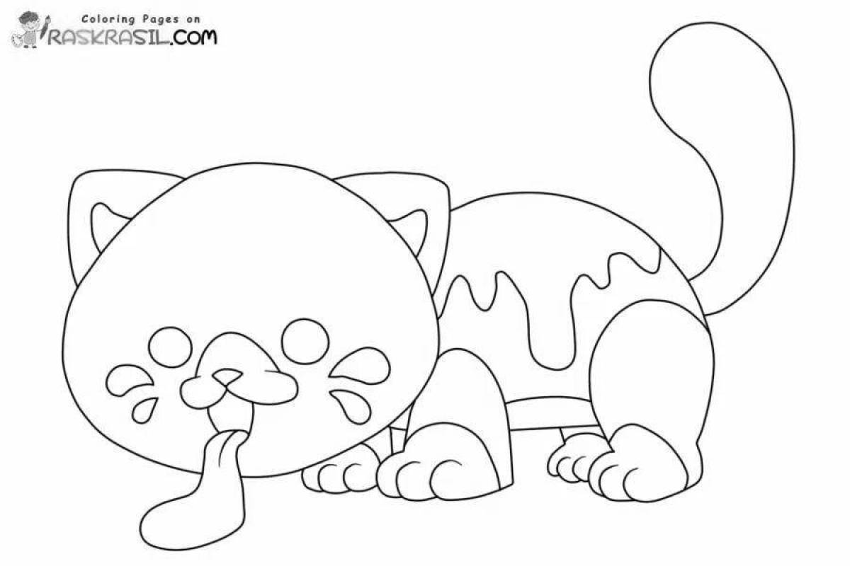 Раскраска Quirky candy cat из poppy playtime