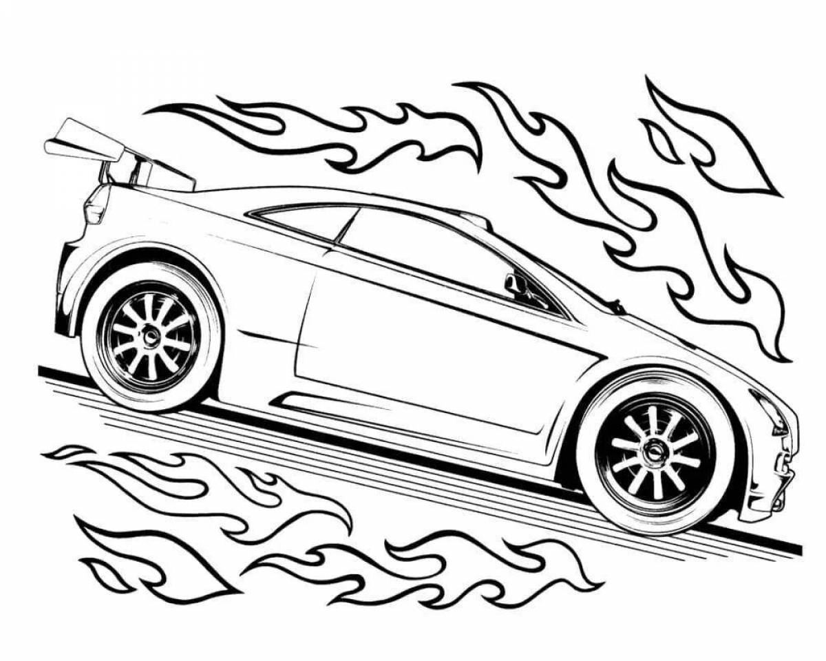 Coloring book outstanding cars for boys 7 years old