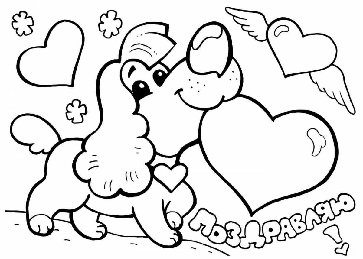 Lovely valentines day coloring book