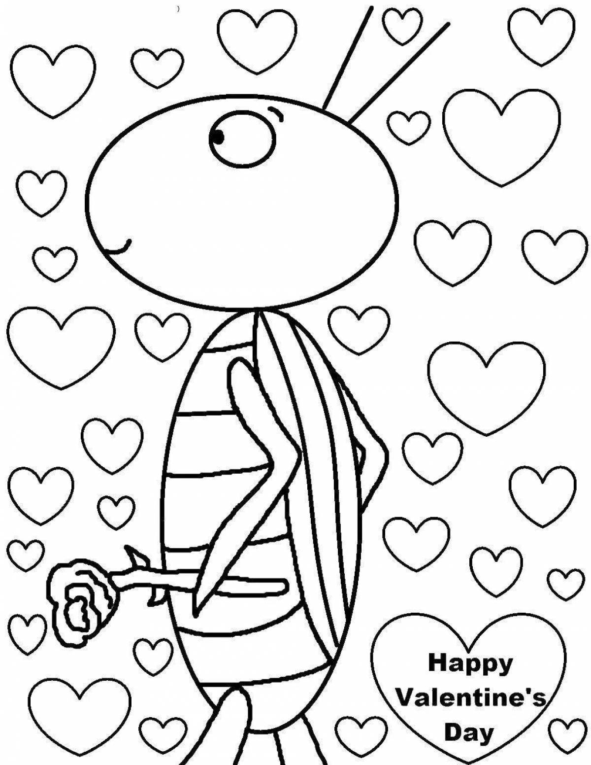 Inspirational valentine's day coloring book
