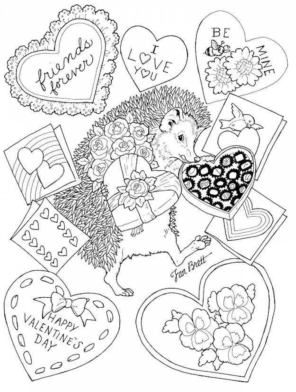 Fairy valentine's day coloring book