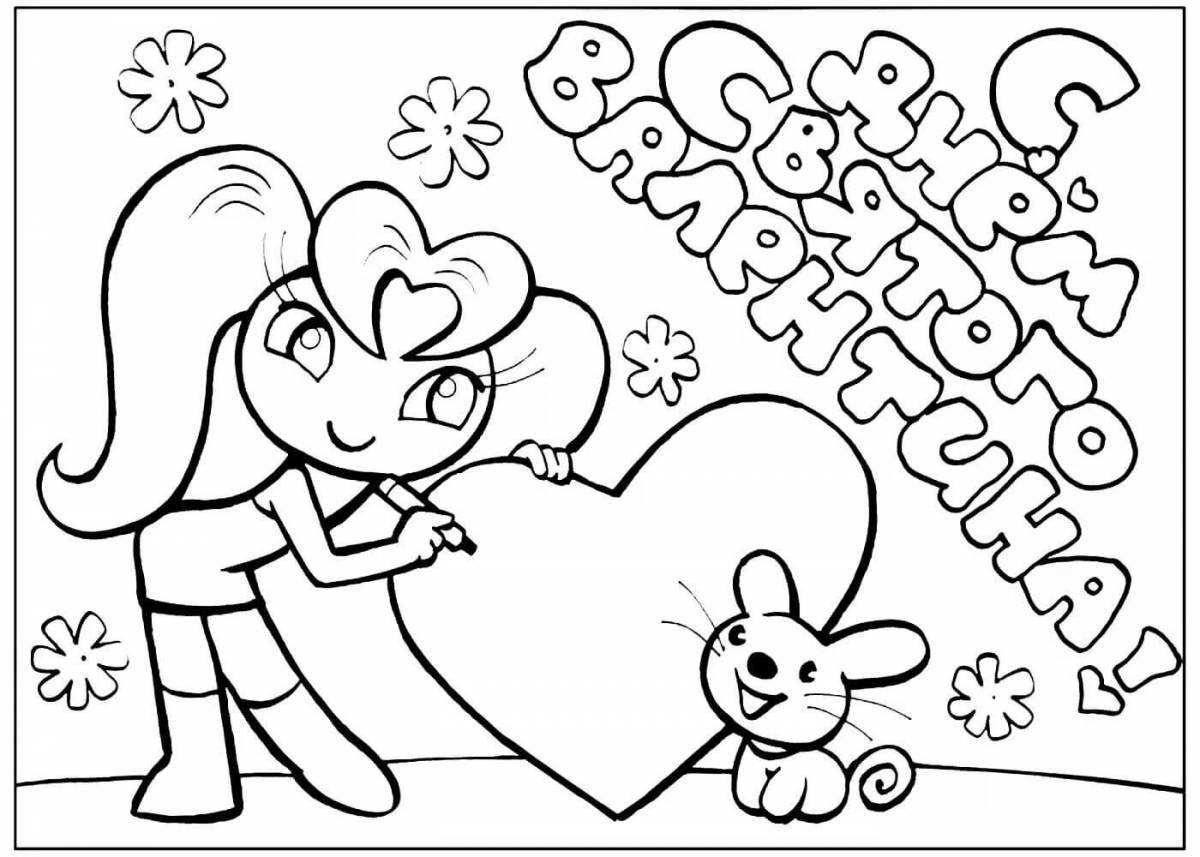 Coloring pages for valentine's day