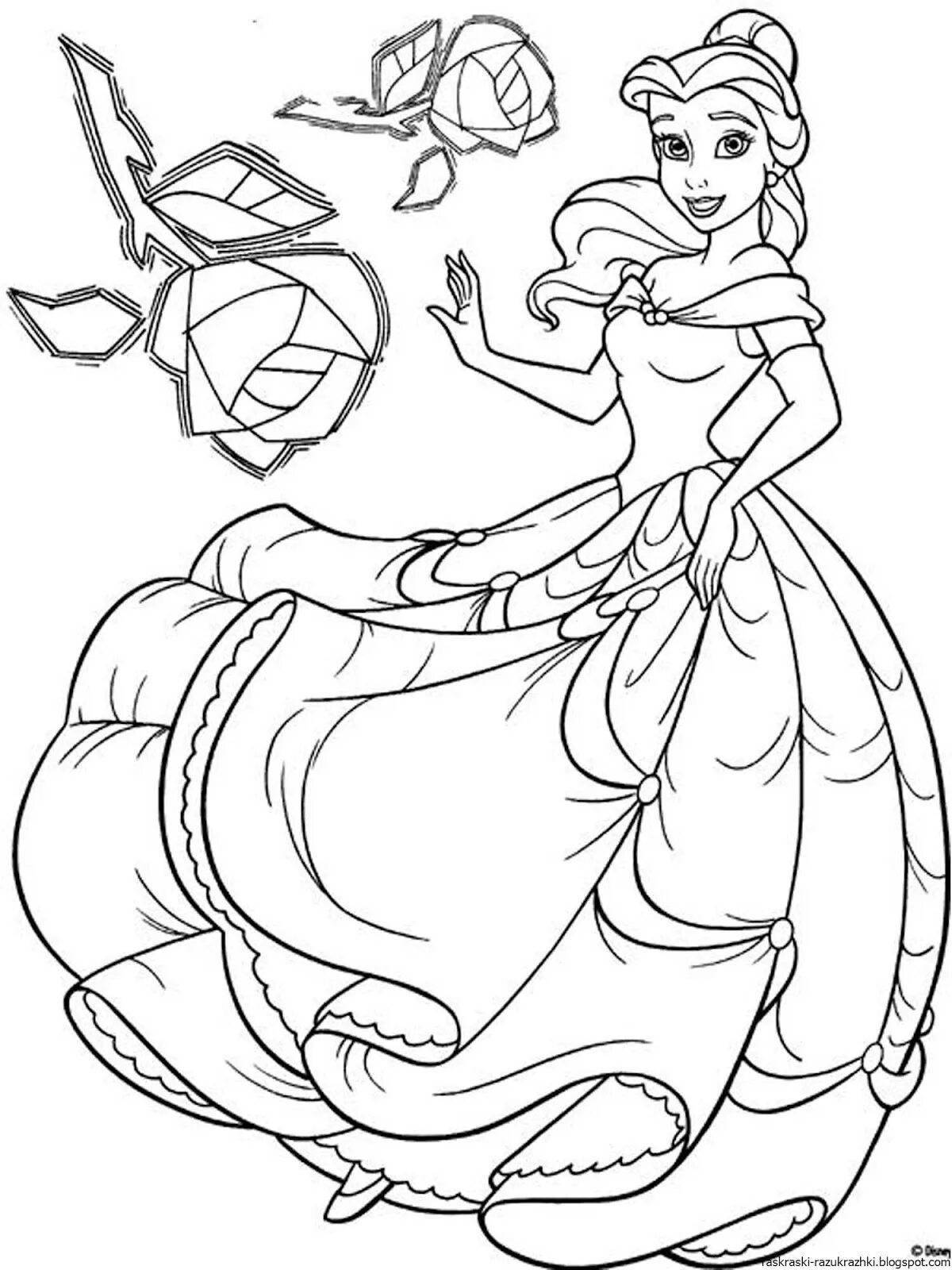 Joyful princess coloring pages