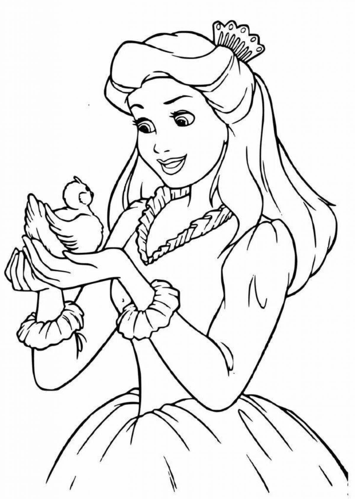 Serene princess coloring pages