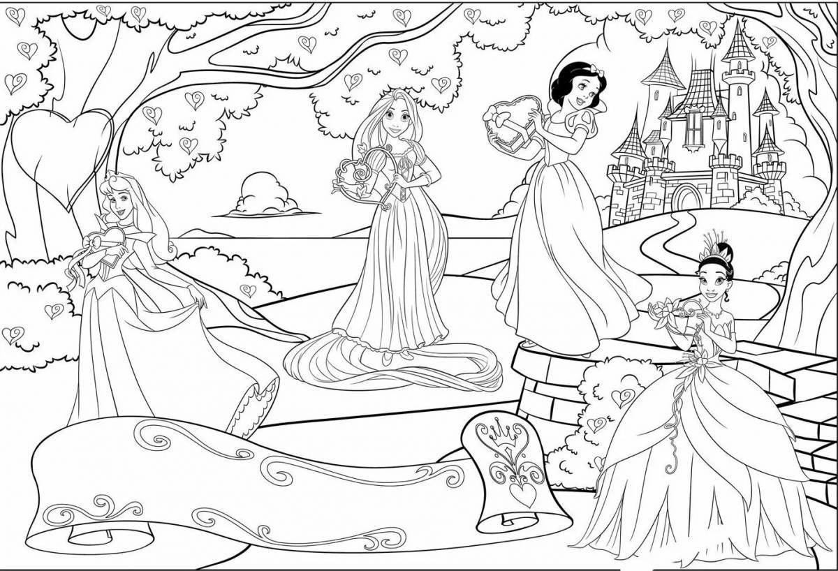 Sparkling princess coloring pages