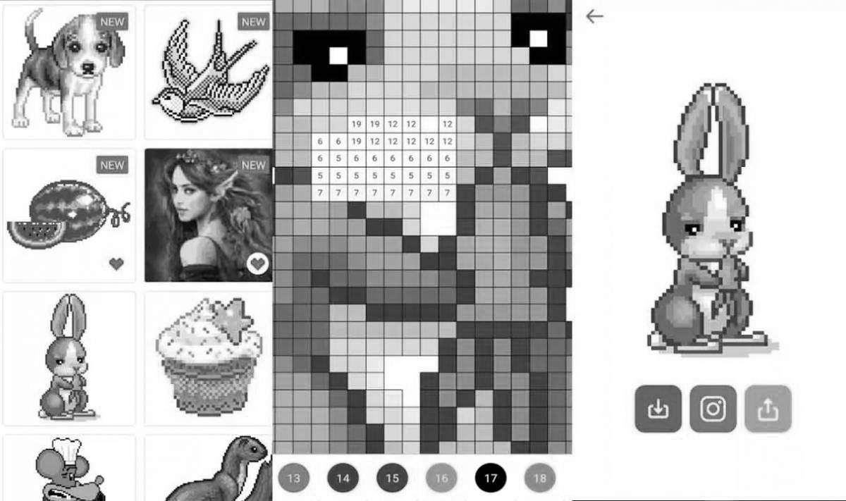 Play by numbers and by cells #7