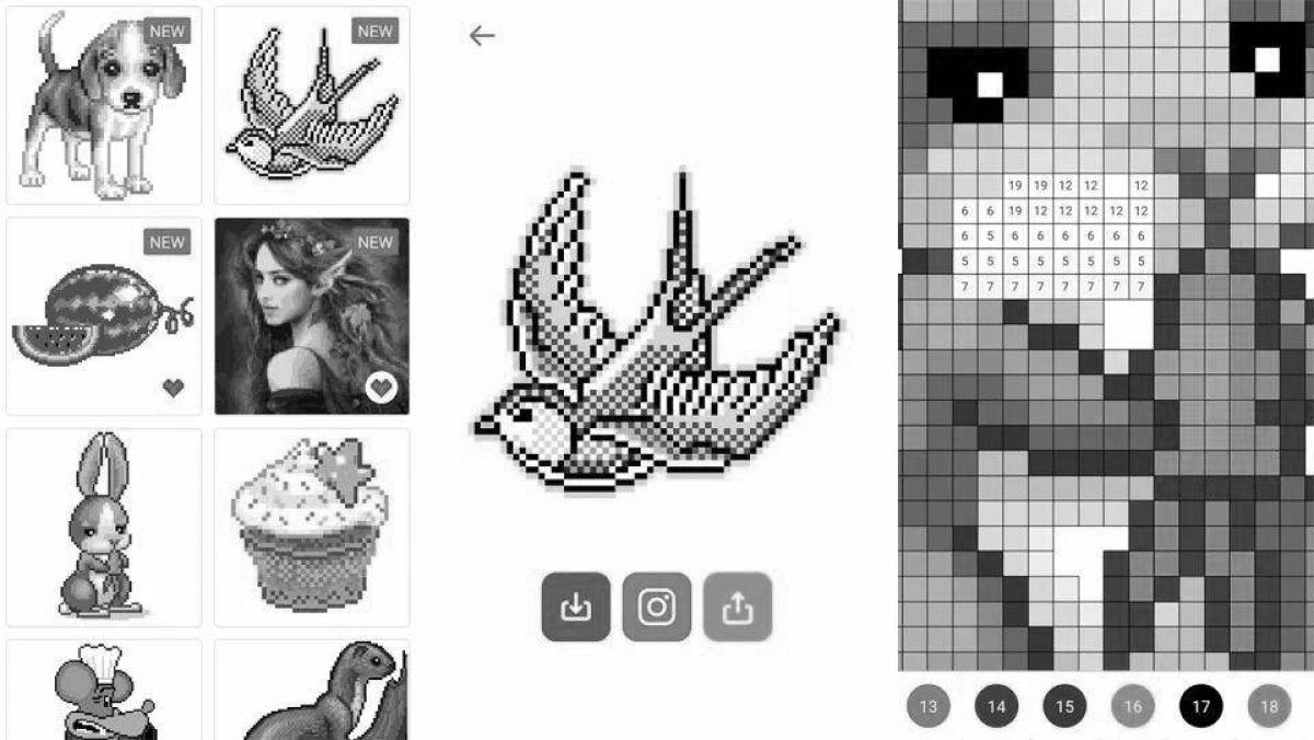 Play by numbers and by cells #8