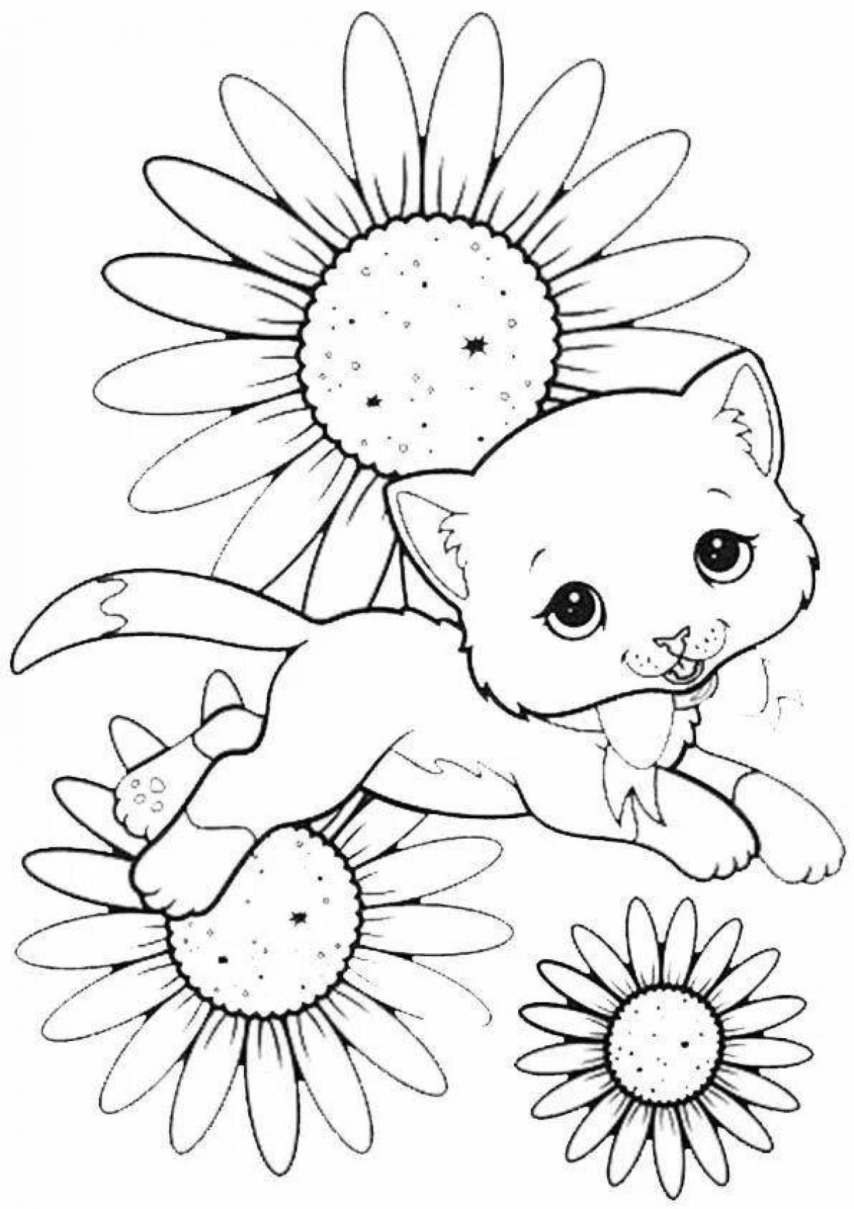 Violent kittens and puppies coloring book