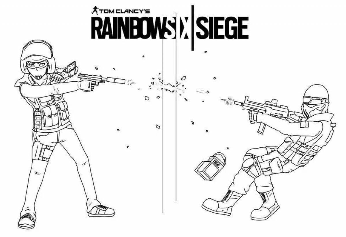 Glorious saboteur rainbow six siege weapon coloring page