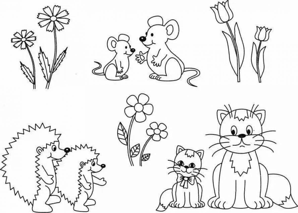 Adorable coloring book for kids