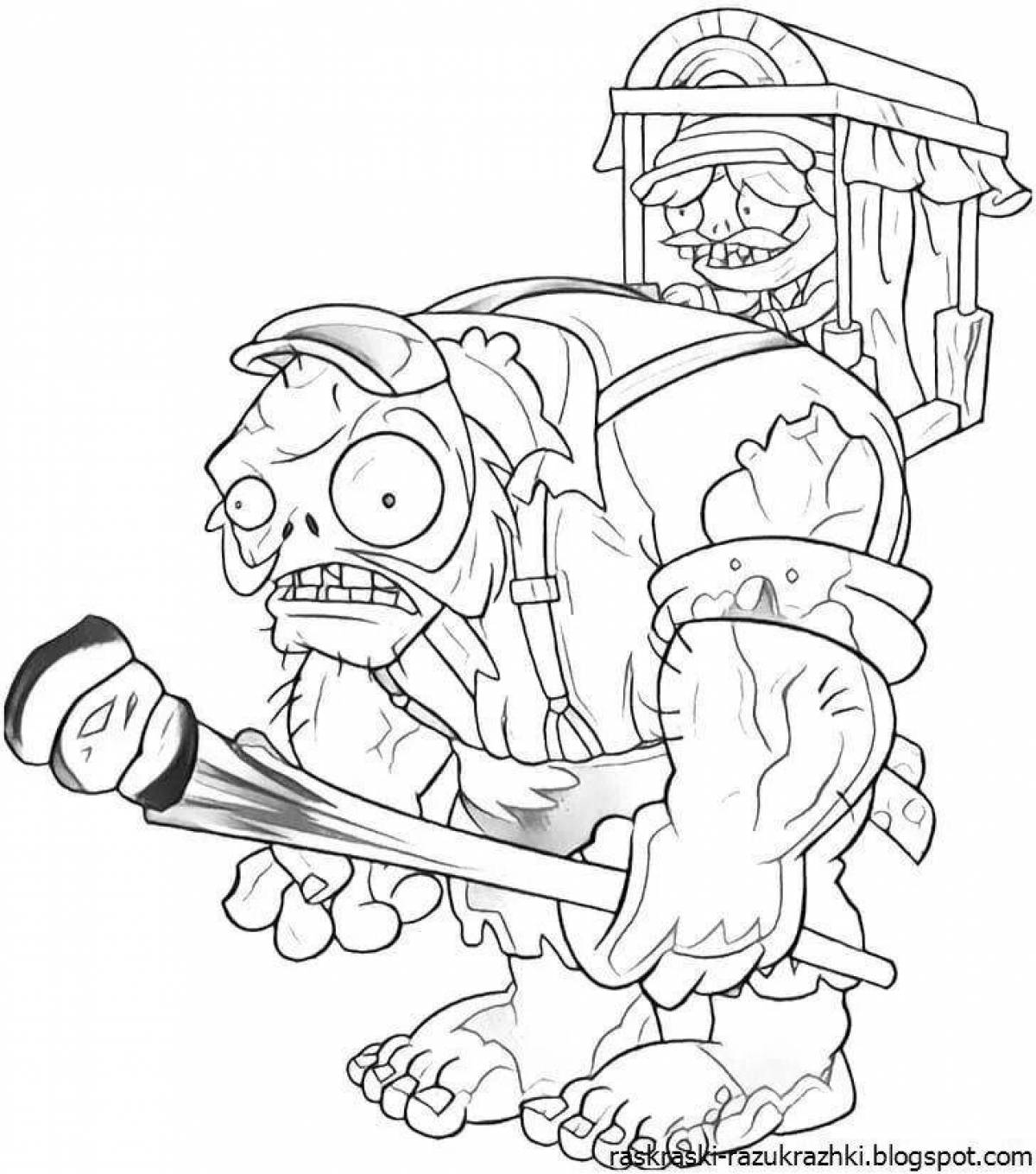 Plants vs zombies 2 zombie coloring page