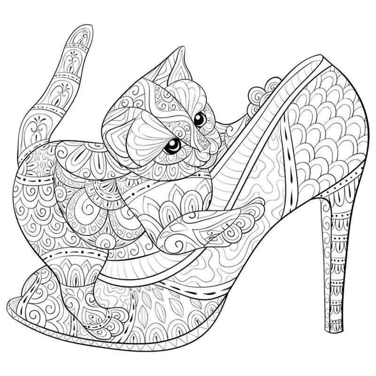 Charming coloring book for girls 12 years old - cats