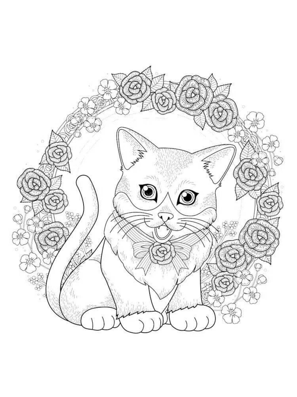 Great coloring for girls 12 years old - cats