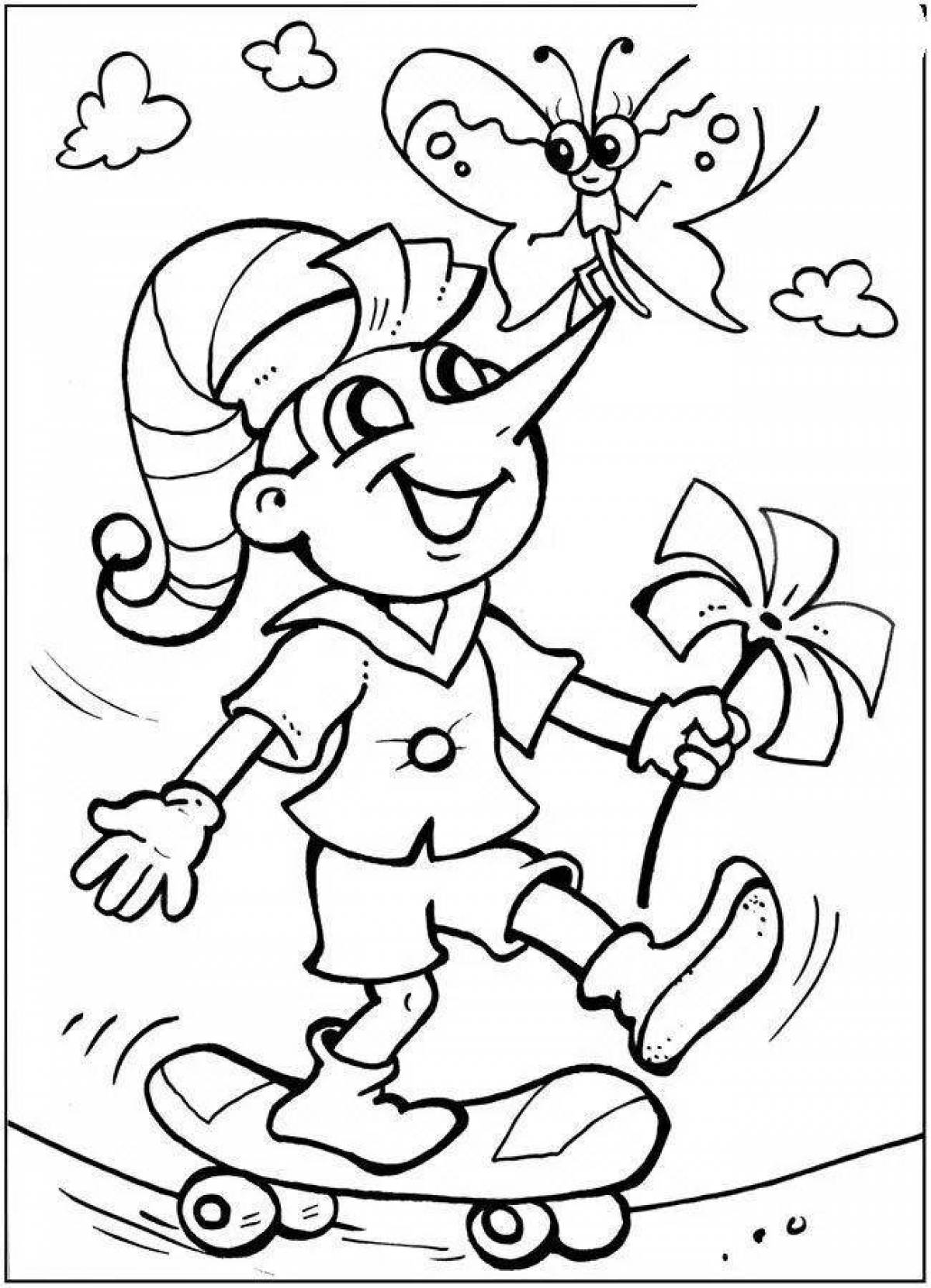 Color-frenzy coloring pages for children from cartoons 6-7 years old