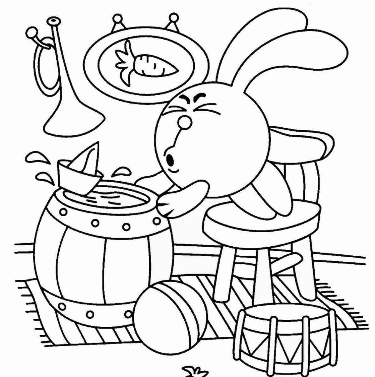 Color-frenzy coloring page for children 5-6 years old