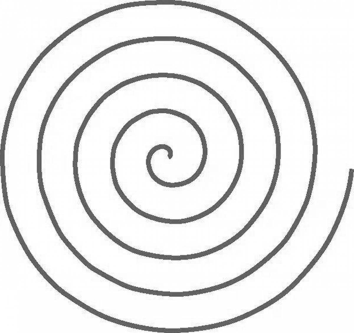 Раскраска гипнотическая спираль