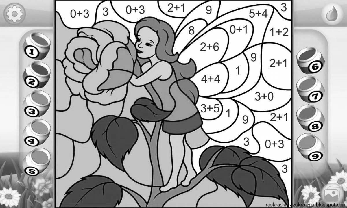 Attractive phone coloring game by numbers