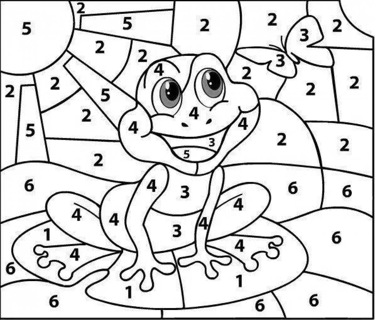 Fascinating game by numbers phone coloring book