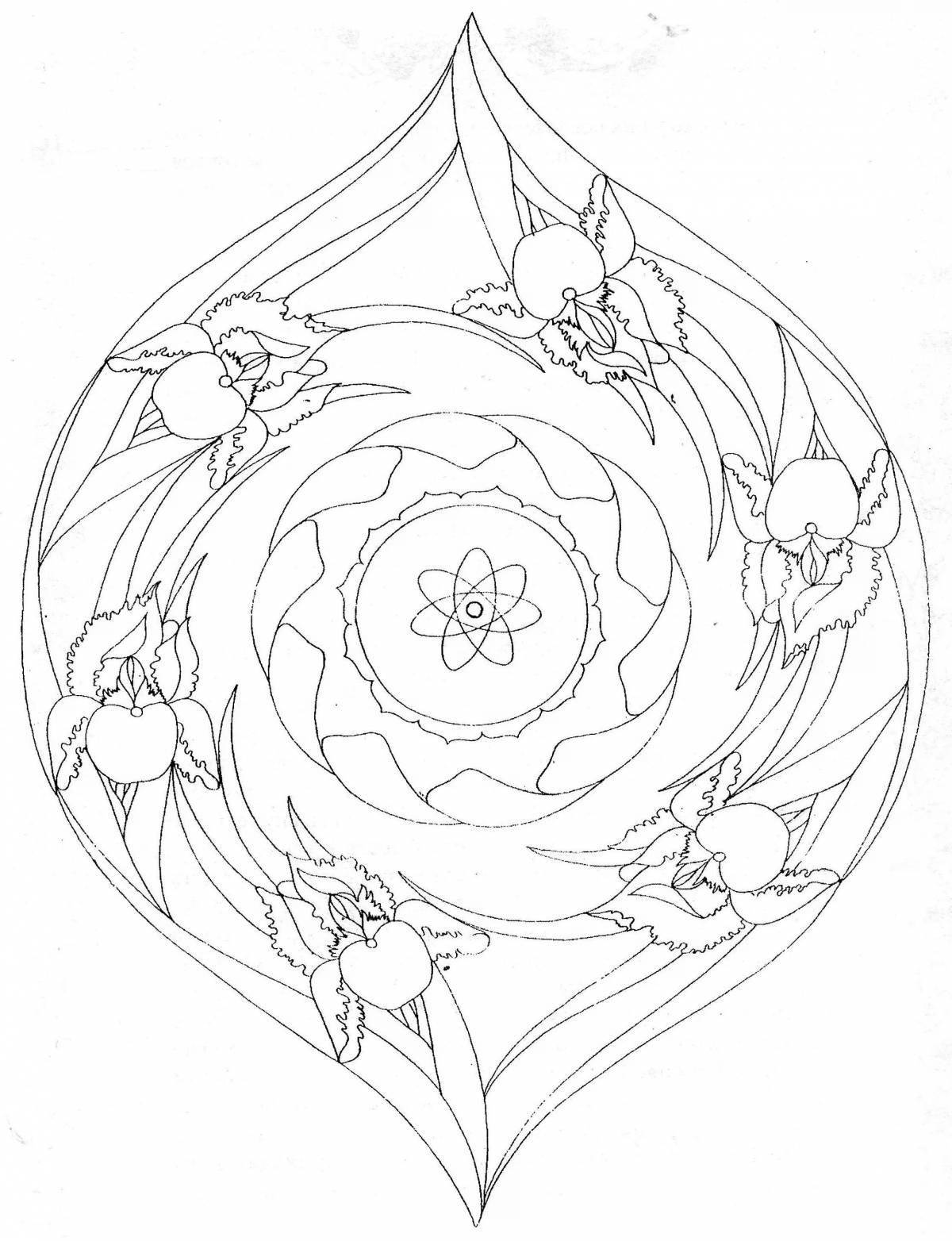 Coloring page charming tyurina